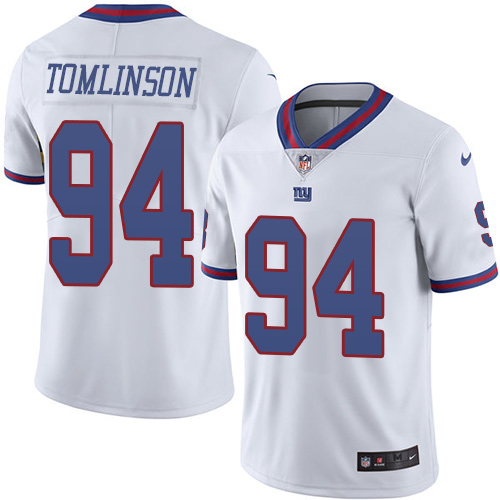 Nike Giants #94 Dalvin Tomlinson White Men's Stitched NFL Limited Rush Jersey - Click Image to Close
